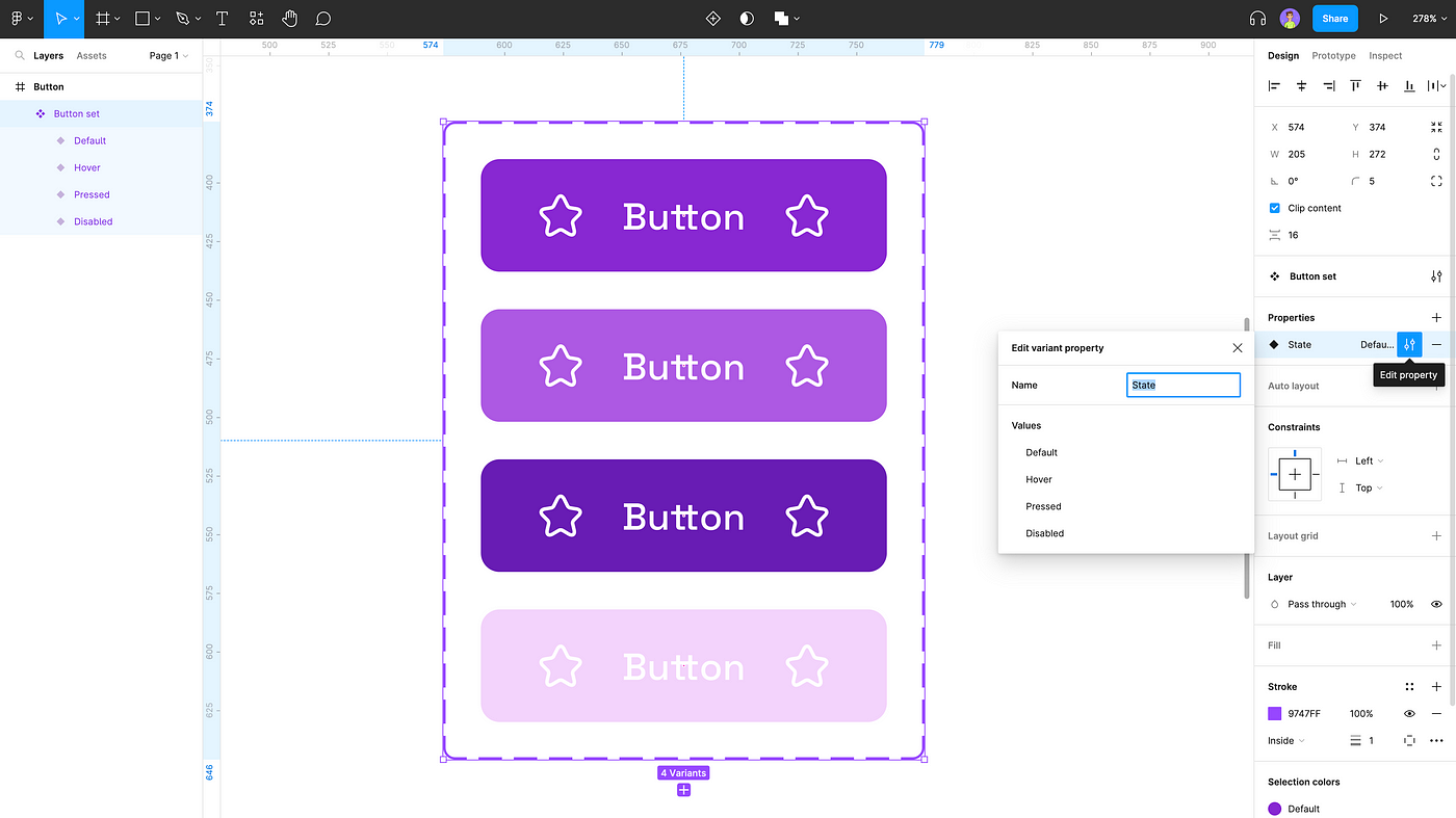 The best way to design a large set of buttons - General Discussion - Figma  Community Forum
