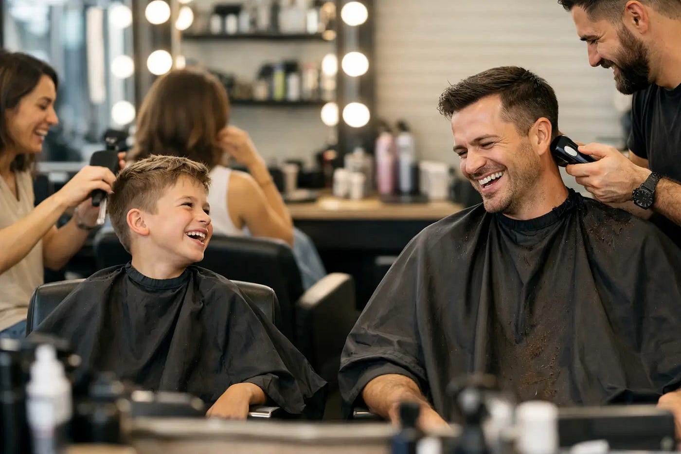 Momente bune la Sia’s Beauty Center SRL — barbershop Iasi si frizerie copii Iasi, intr-un singur loc, in Lunca Cetatuii. Pentru ca timpul petrecut la salon poate fi o placere pentru toata familia.