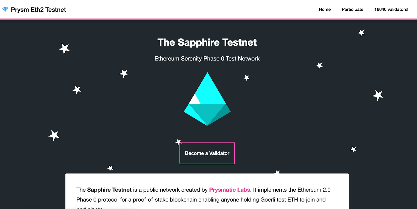 Ethereum 2.0 Phase 0 Testnet Release | by Preston Van Loon | Prysmatic Labs  | Medium