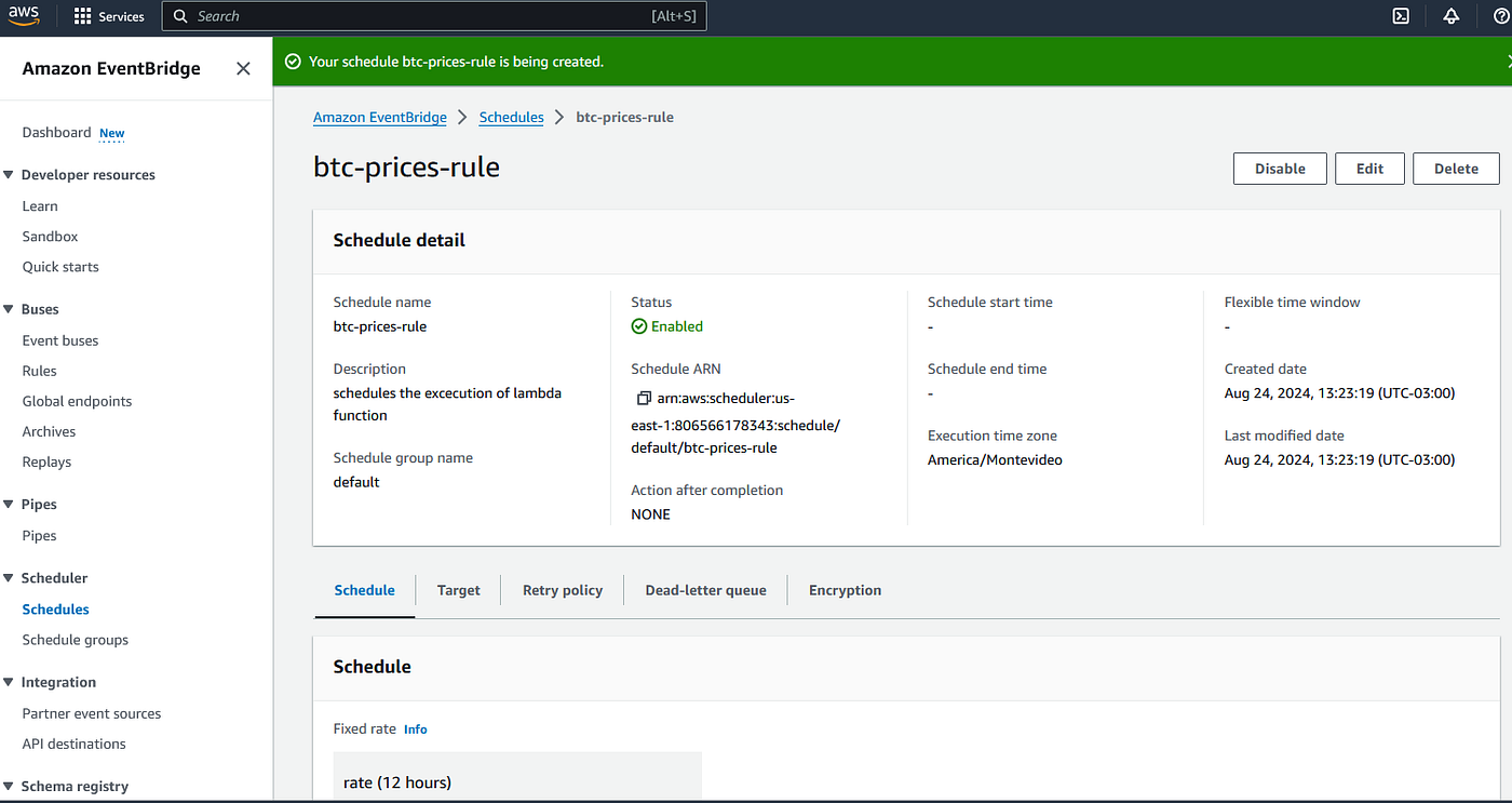 BTC price extraction using Lambda functions and EventBridge | by Felix  Gutierrez | AWS in Plain English