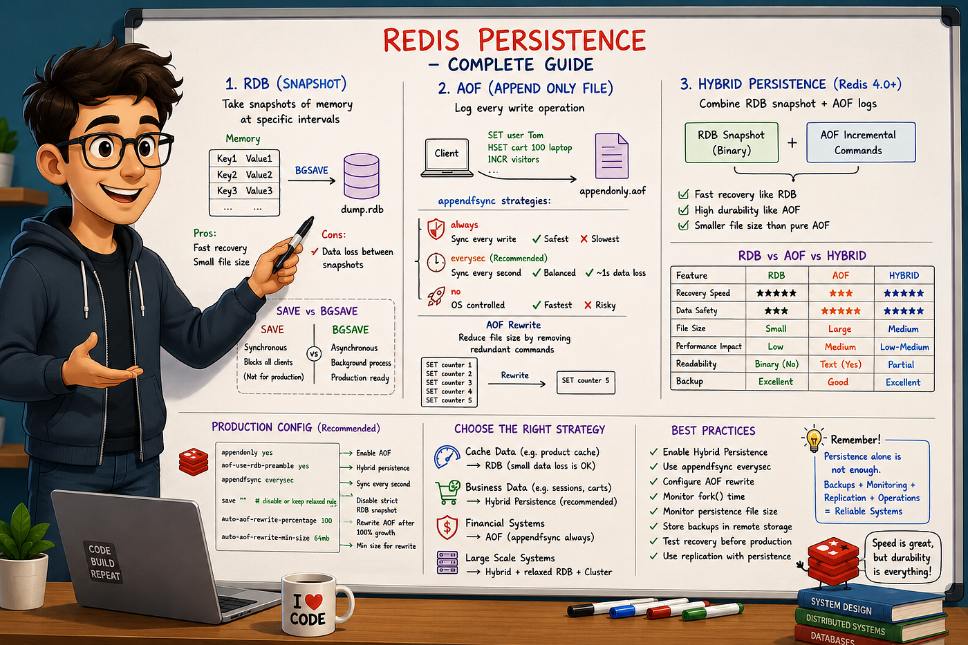 Redis Persistence Explained: The Complete Production Guide Every Backend Engineer Should Know
