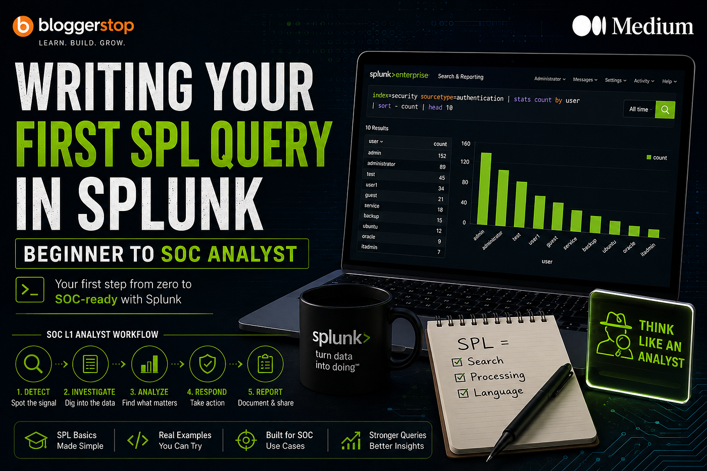 Writing Your First SPL Query in Splunk — Beginner to SOC Analyst