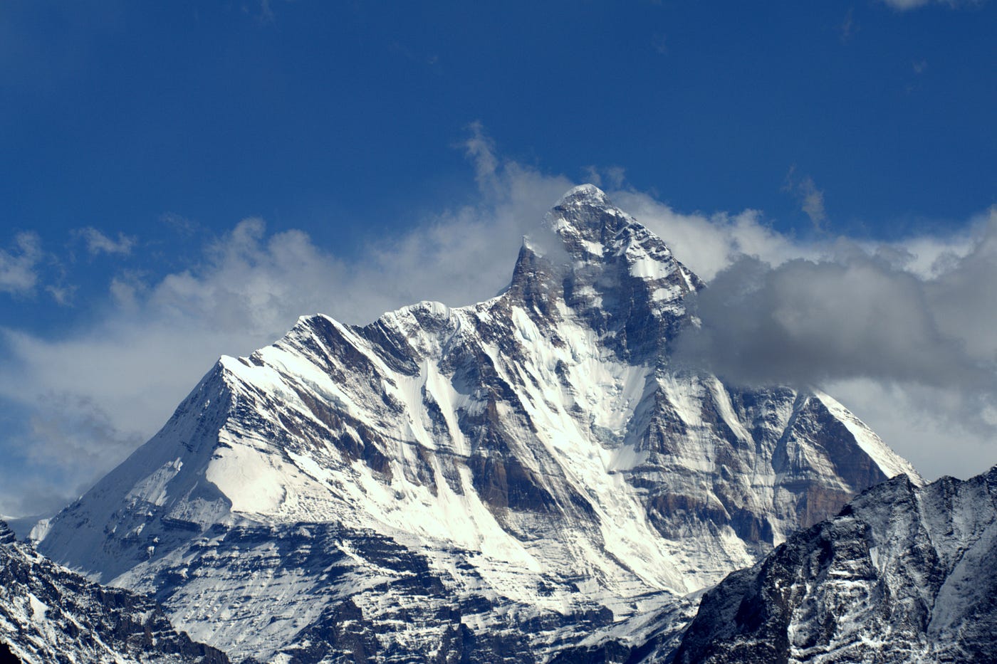 Himalayas from Khalia top trek trail ...