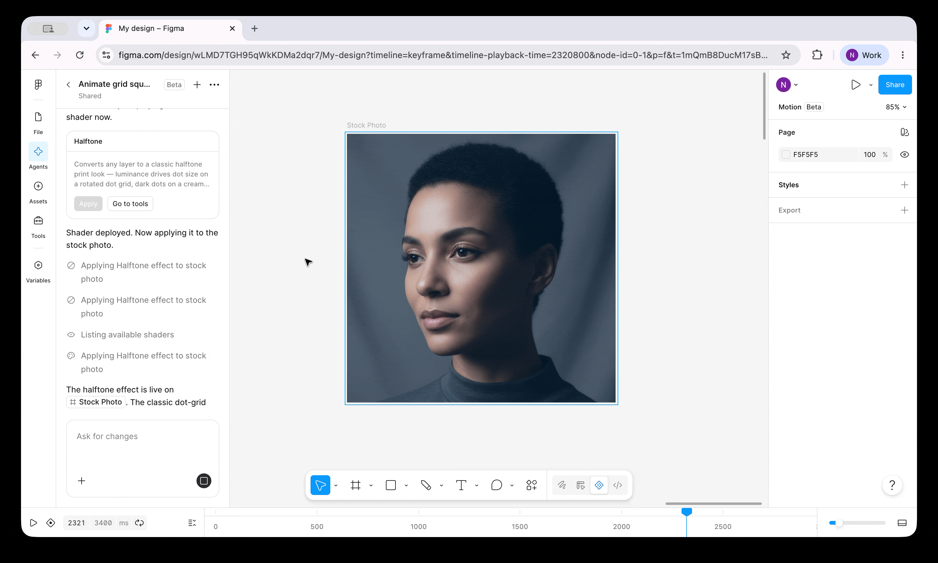 Applying Shader effects in Figma.