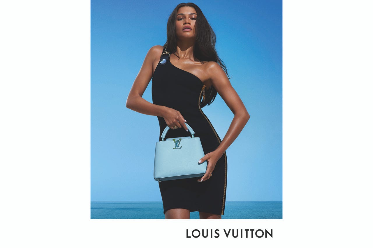 Zendaya is the newest Louis Vuitton Ambassador and face of the Capucines Bag