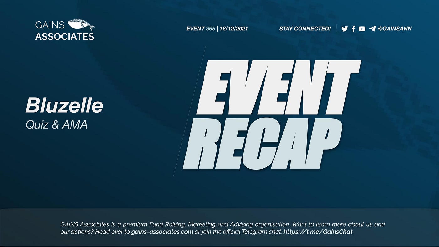 Bluzelle — Telegram AMA — December 16 | by GAINS Associates | GAINS  Associates | Medium