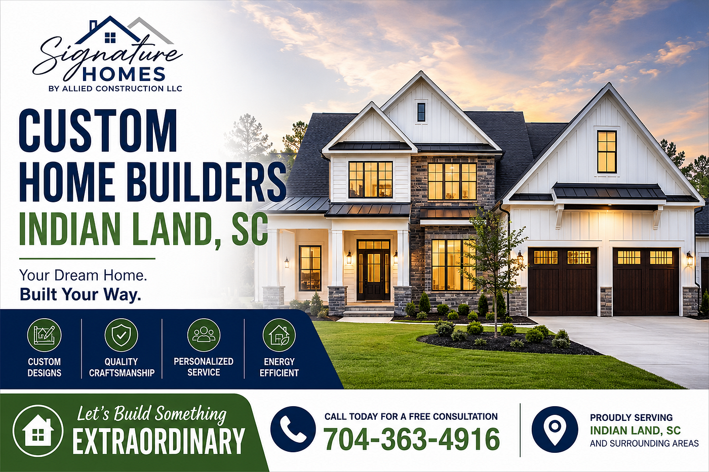 Custom Home Builders in Indian Land, SC: Build the Home You’ve Always Wanted