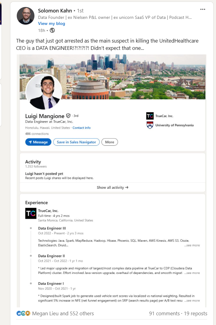 The most crazy data engineering shit from the United Healthcare