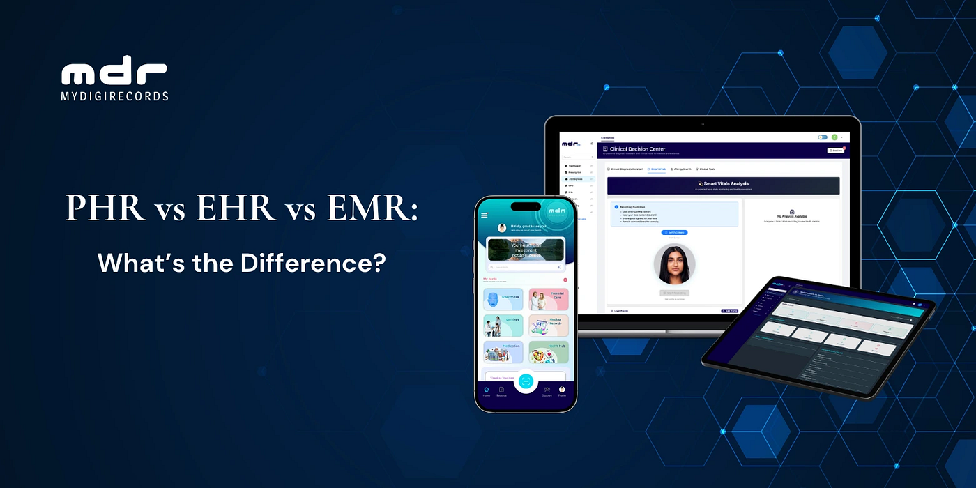 PHR vs EHR vs EMR: What’s the Difference? — MyDigiRecords