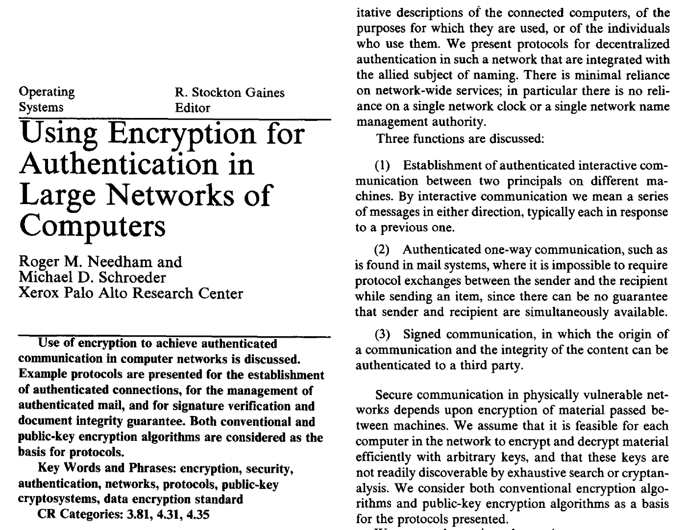 Creating Trust and Replacing Public Key Encryption: The Needham