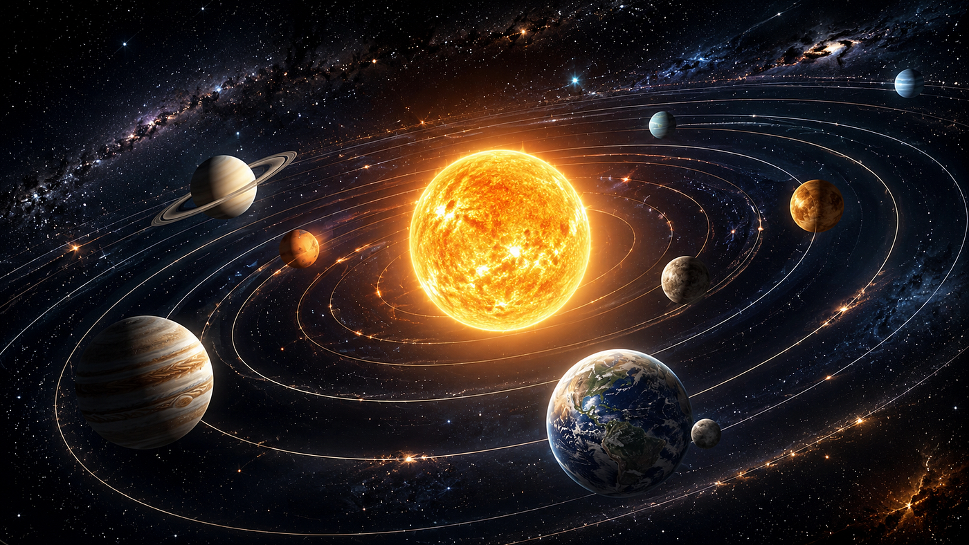 Gravity keeps the Solar System in motion, guiding planets along their endless journeys around the Sun