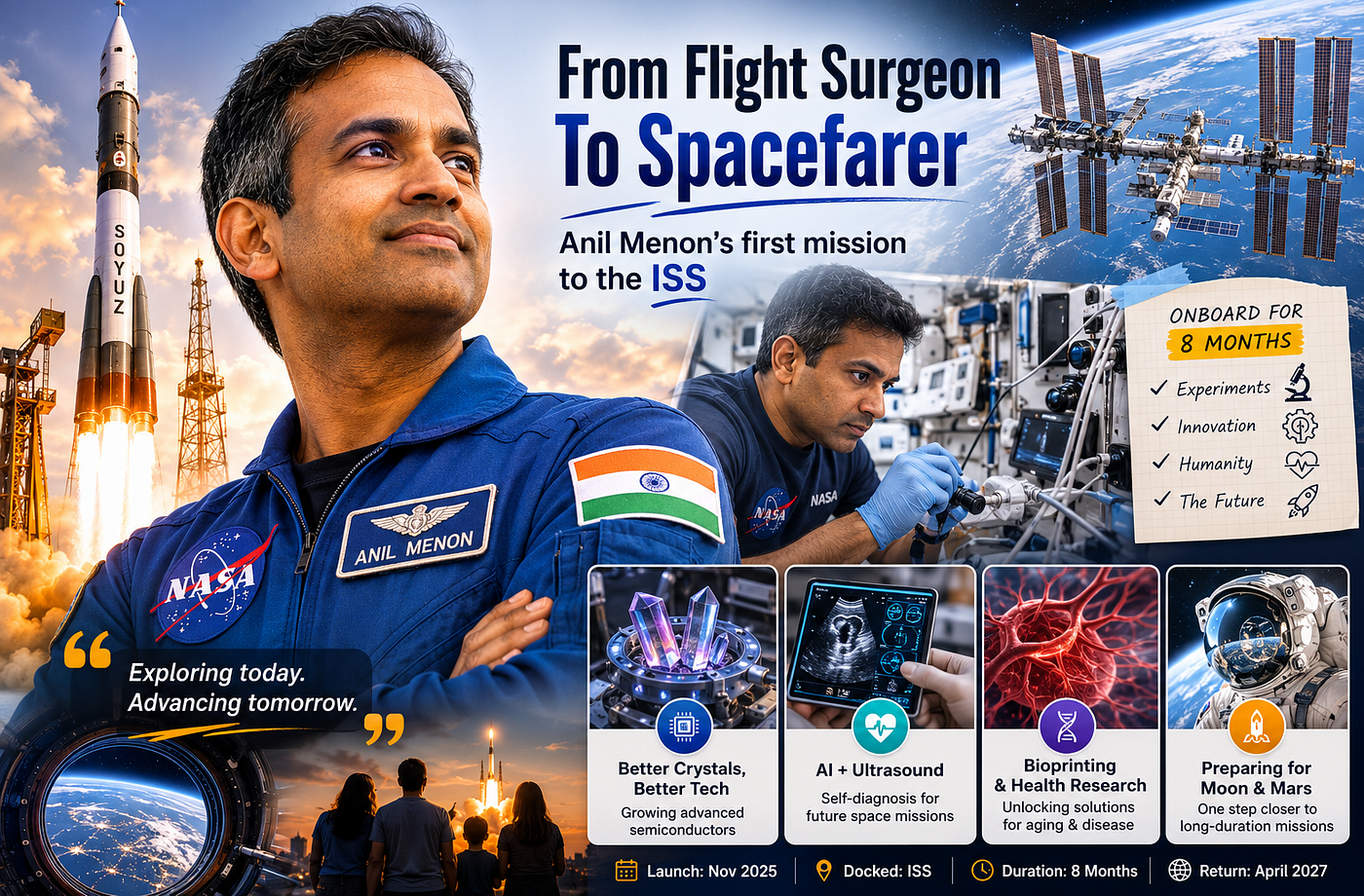 The Guy Who Used To Check Astronauts’ Health Before Launch Just Became One Himself