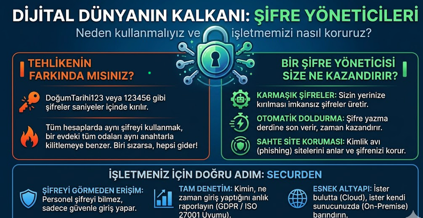 Dijital Dünyanın Anahtarı: Neden Bir Şifre Yöneticisi (Password Manager) Kullanmalısınız?