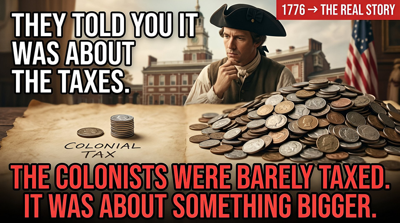 They Told You the American Revolution Was About Taxes. The Colonists Were Barely Taxed.