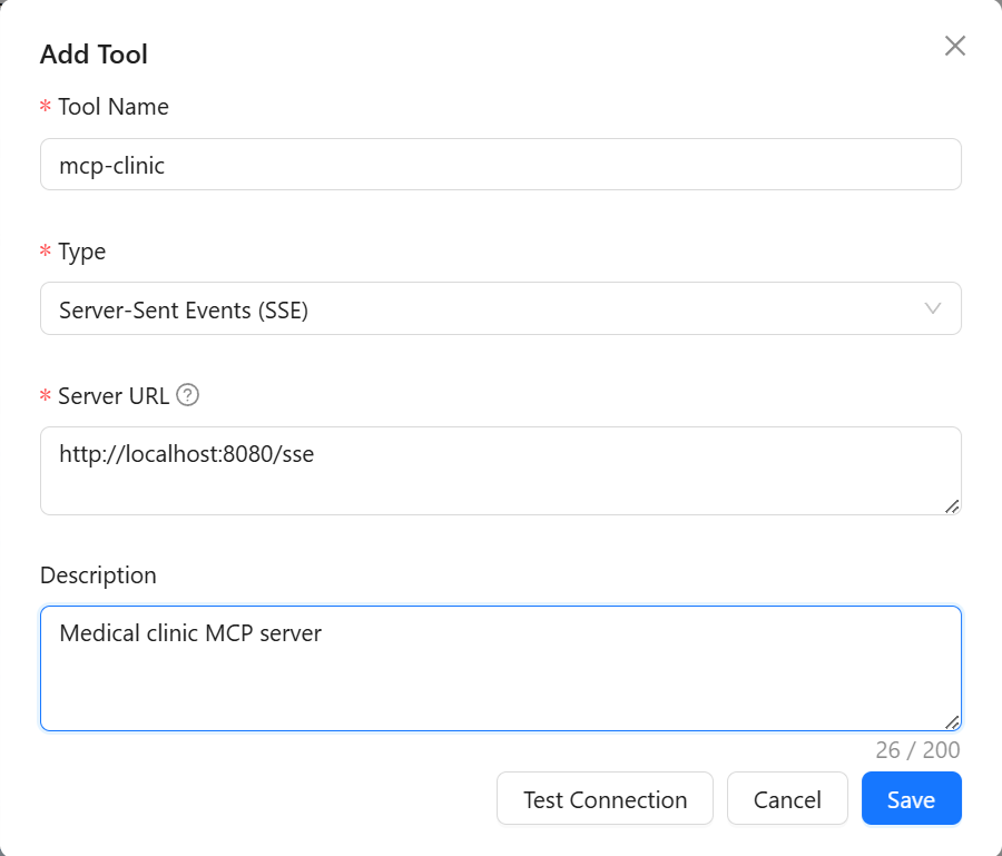 MCP Server Configuration Interface