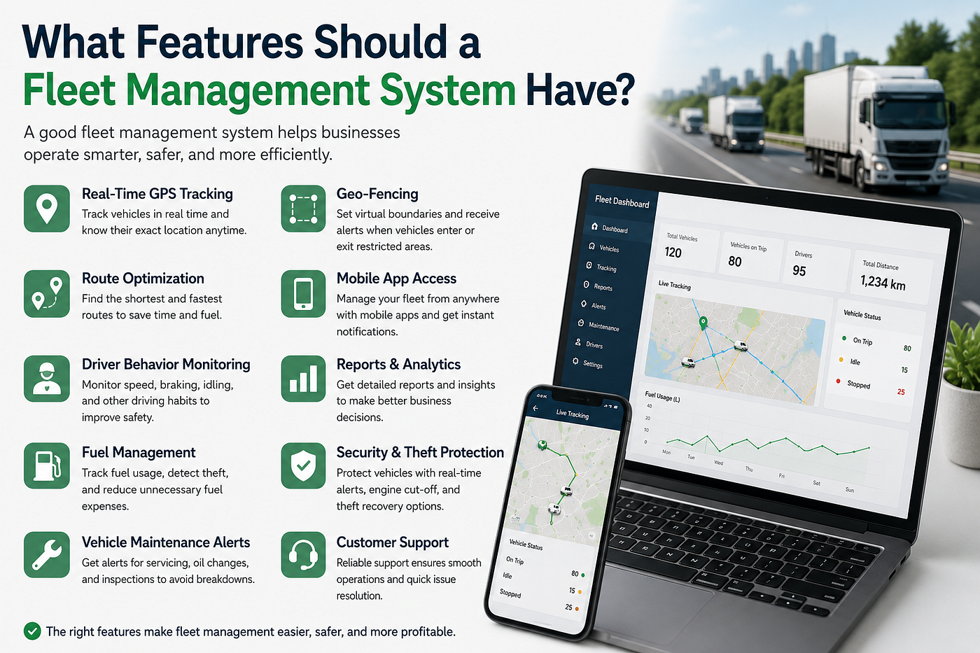 What features should a fleet Management system have?