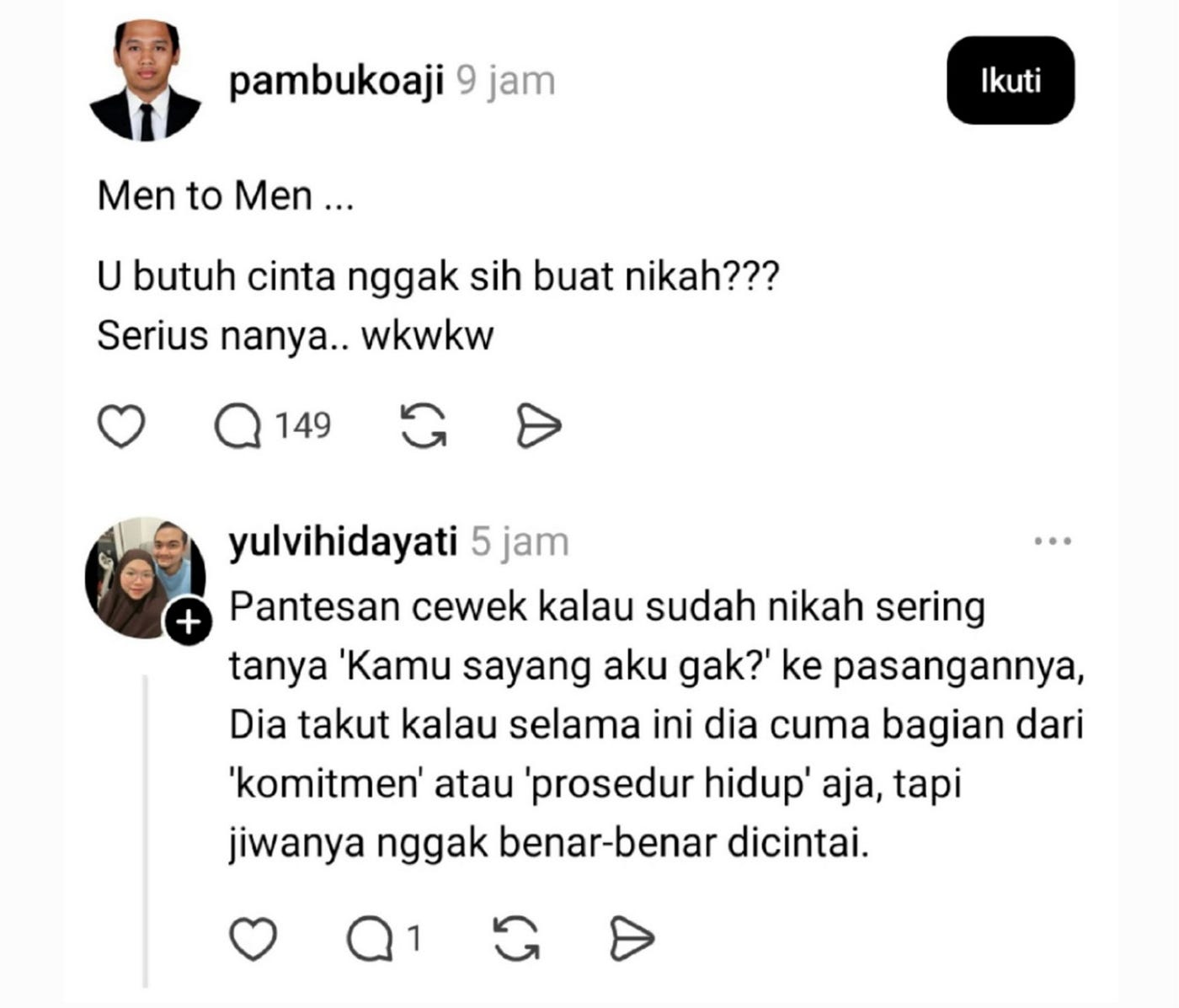 semua orang punya mantan pacar — katanya normal