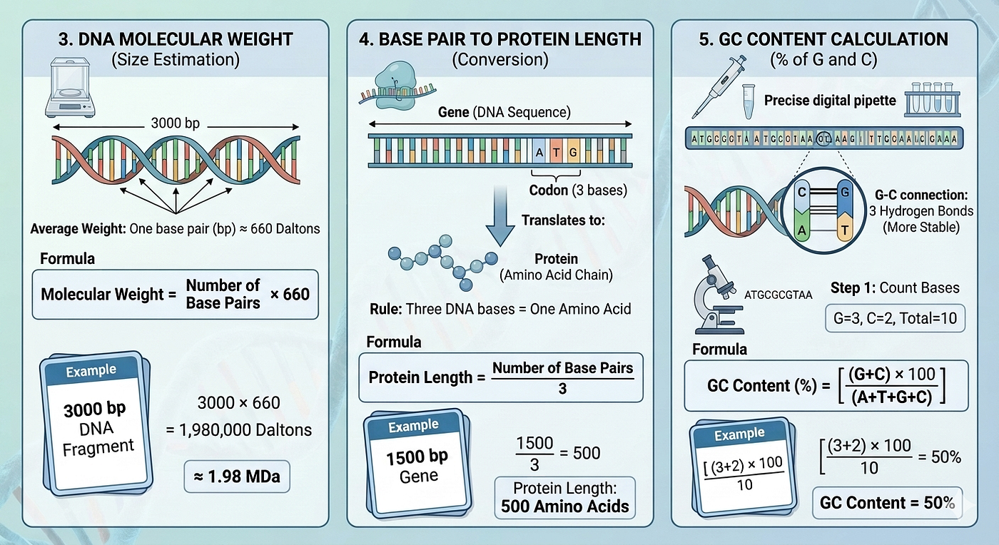 Essential Calculations in Molecular Biology: A Beginner-Friendly Guide (Continued)
