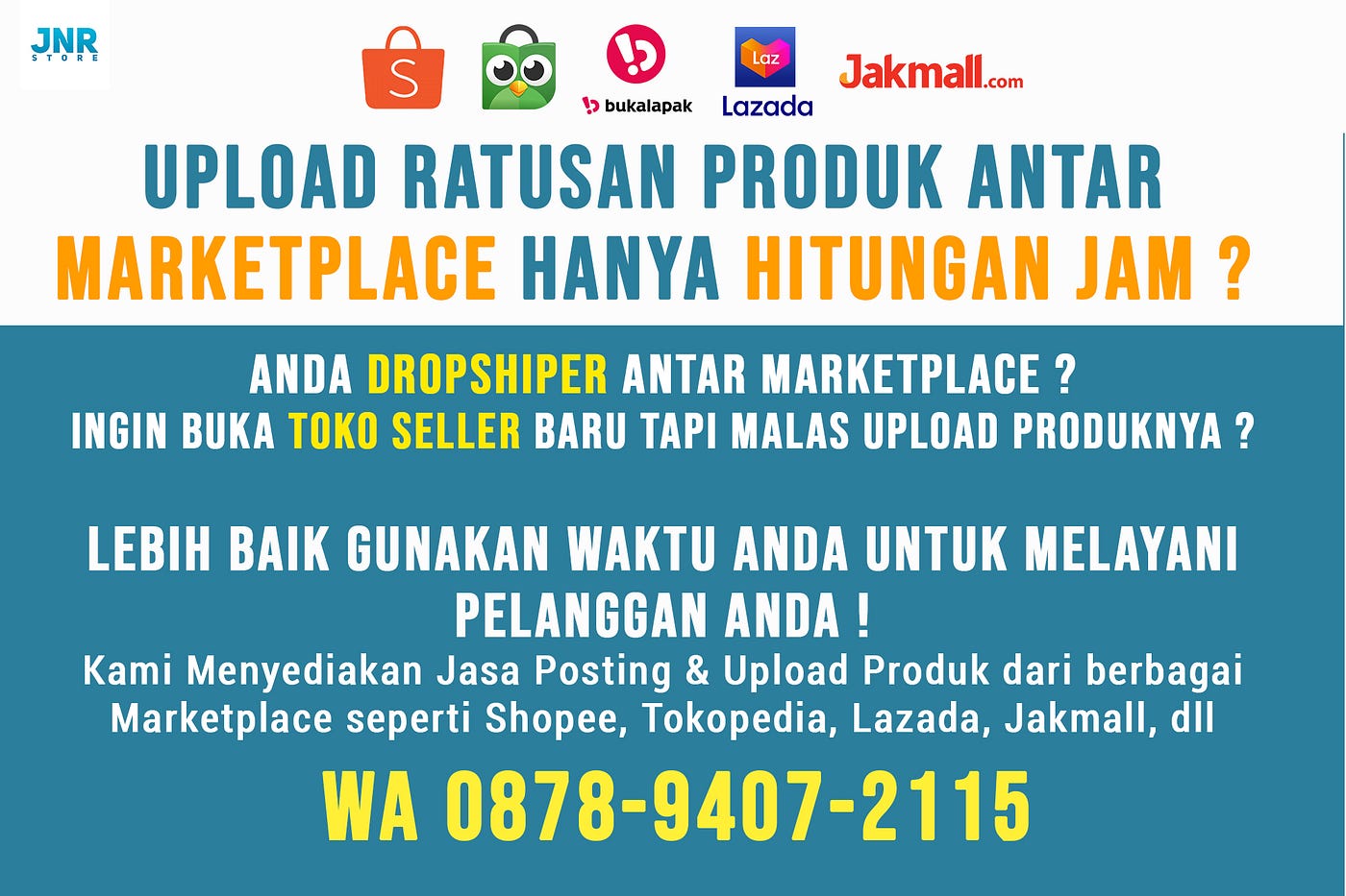 O878–94O7–2115 WA, Jasa Scrape Lazada