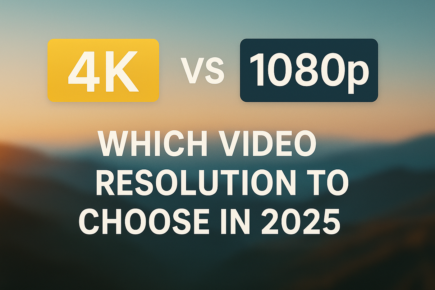 The 4K vs 1080p Dilemma: A Data-Driven Approach to Choosing Video Resolution in 2025