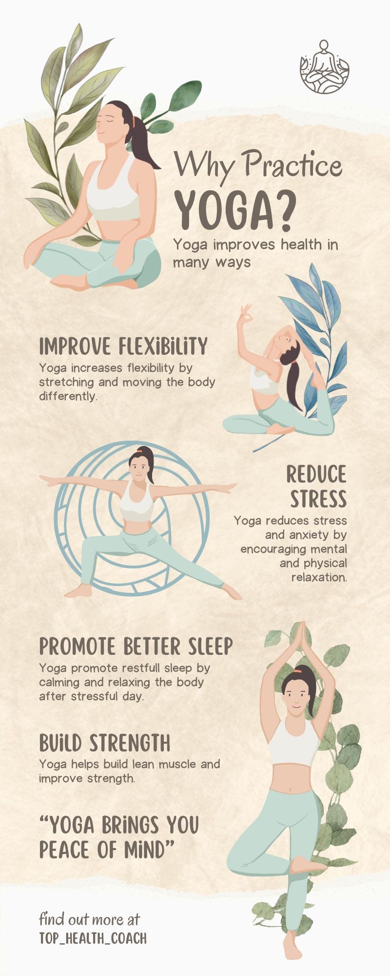 Health Yoga Infographic 18 Benefits of Yoga
