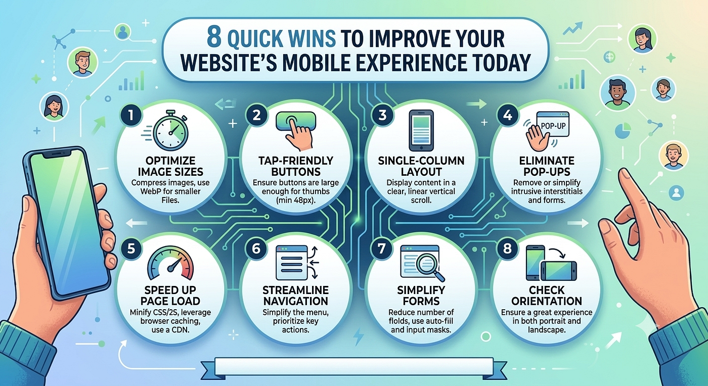 8 Quick Wins to Improve Your Website’s Mobile Experience Today