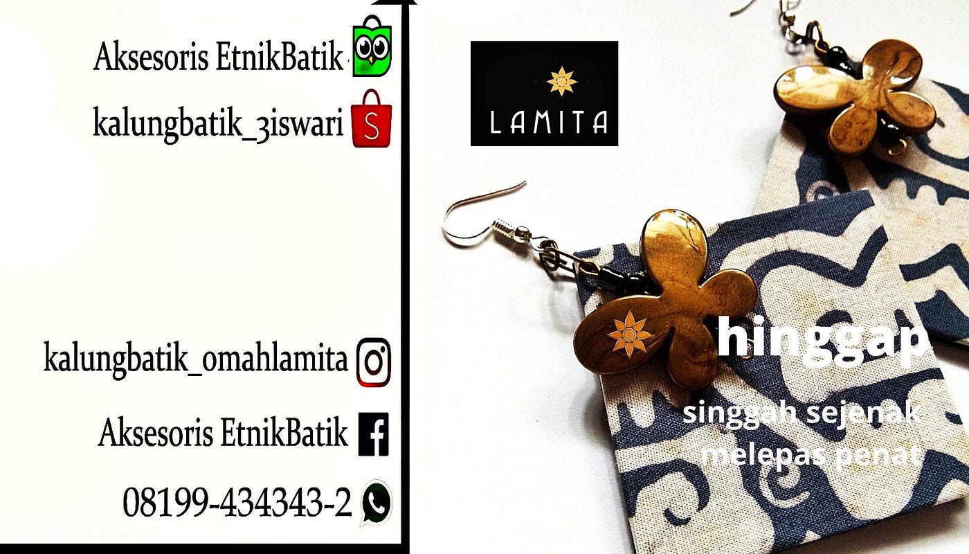Anting Wanita Etnik Batik Cap, Oline di Shopee Indonesia