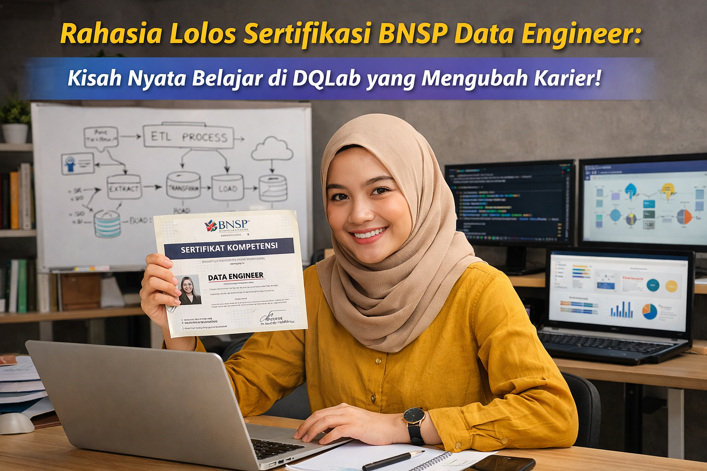 Rahasia Lolos Sertifikasi BNSP Data Engineer, Kisah Nyata Belajar di DQLab yang Mengubah Karier!