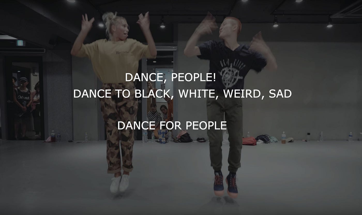 weird people dancing