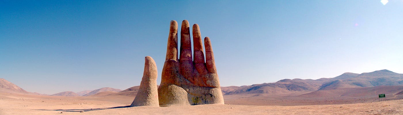 There is a Giant Hand Sticking out of Chile's Atacama Desert | by Benjamin  Nweke | Lessons from History | Medium