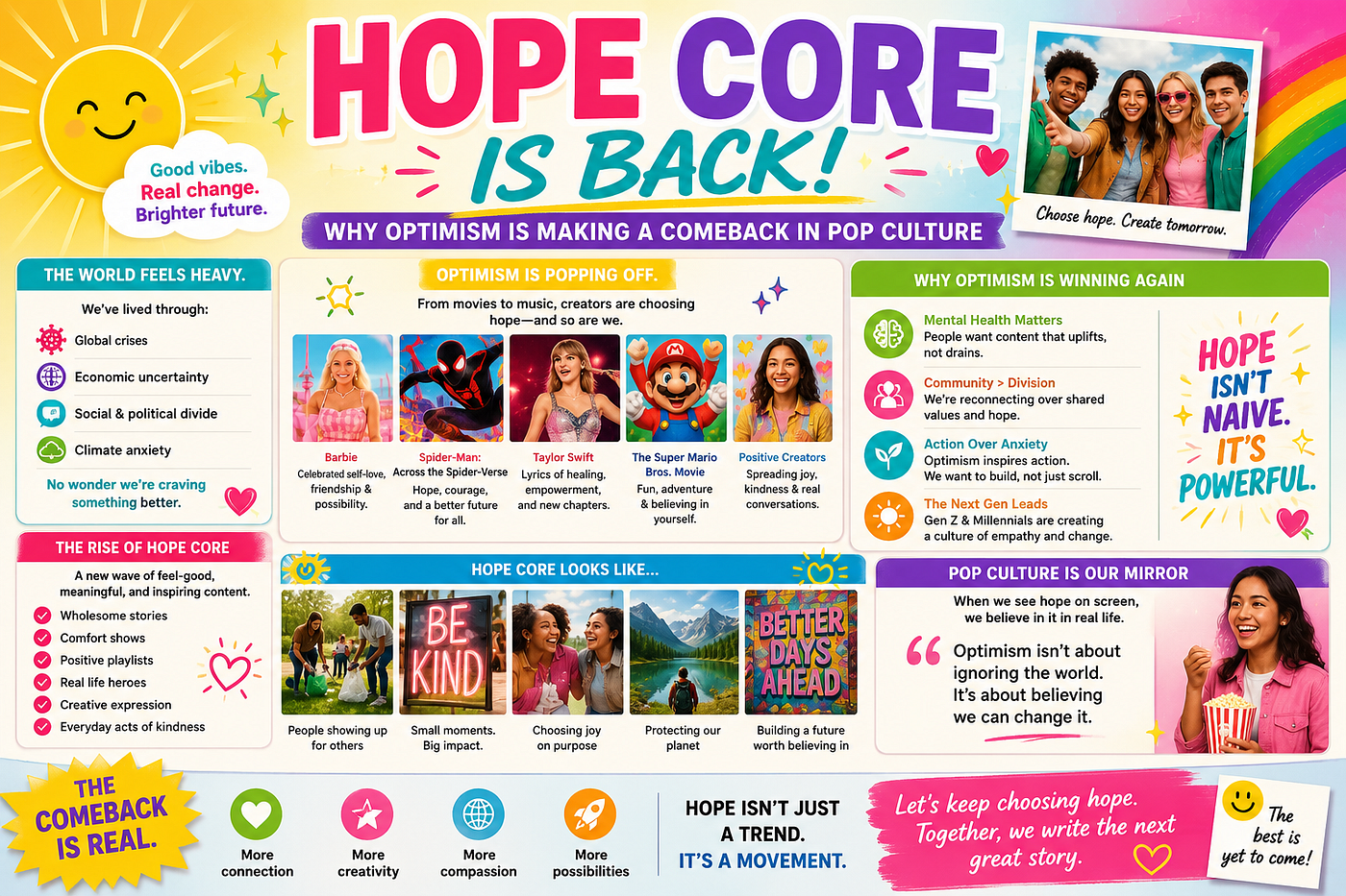 HOPE CORE IS BACK: WHY OPTIMISM IS MAKING A COMEBACK IN POP CULTURE