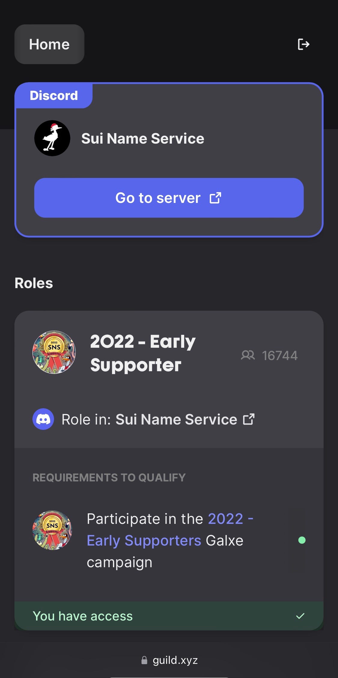Sui Name Service. How to get role Early supporter. - Richkid - Medium