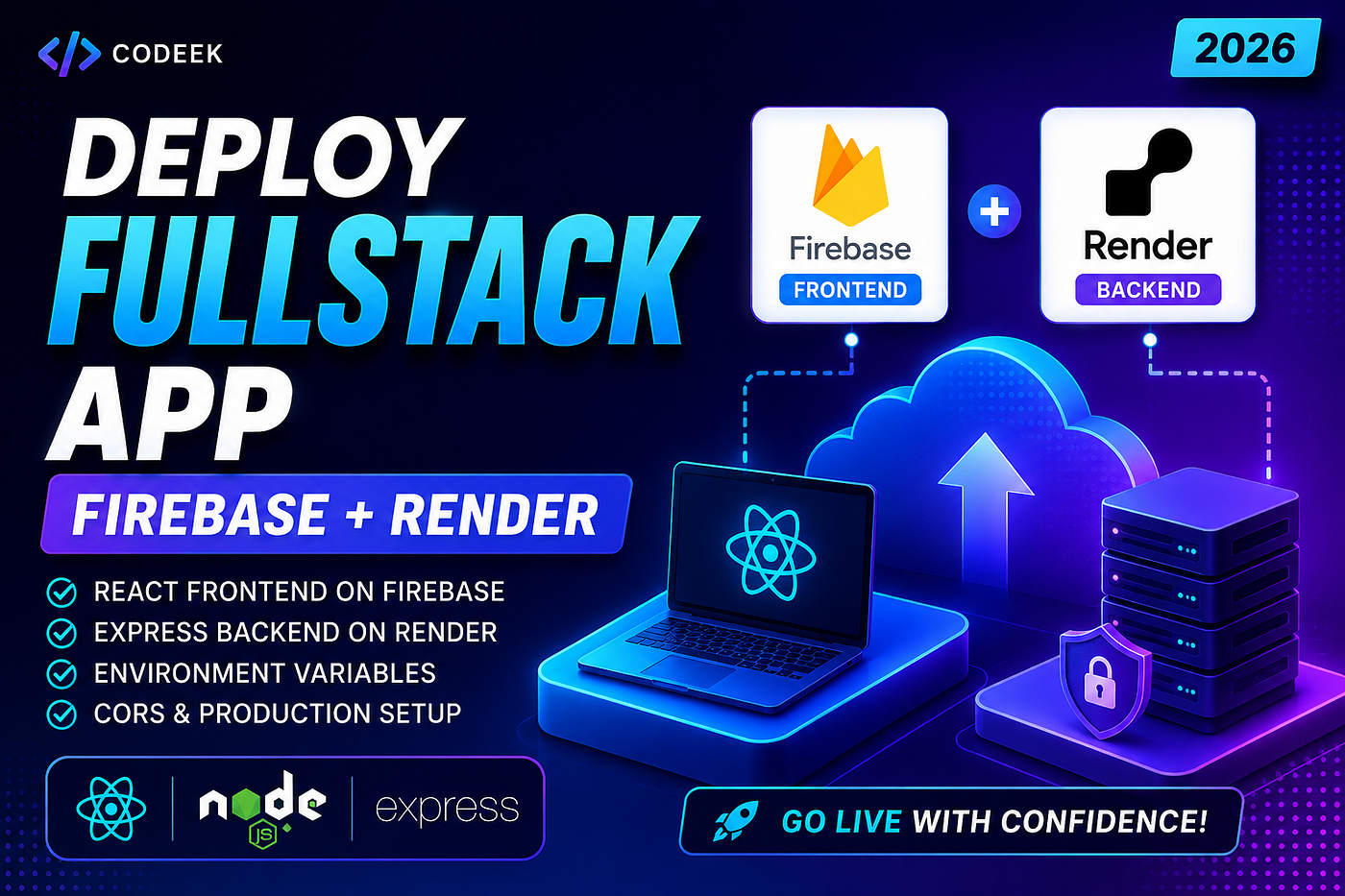 🚀 Deploy a Full Stack React Application (Firebase + Render) — Complete Deployment Guide (2026)