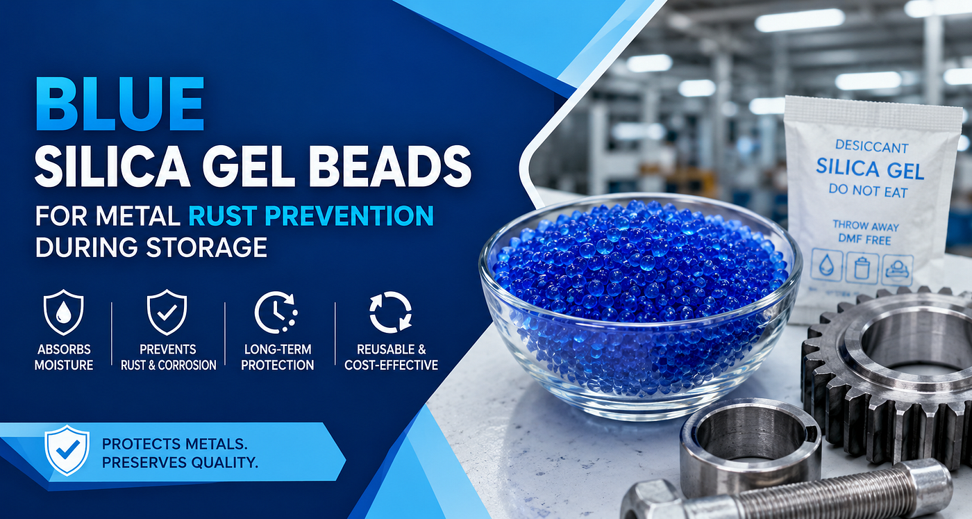 Blue Silica Gel Beads for Metal Rust Prevention During Storage
