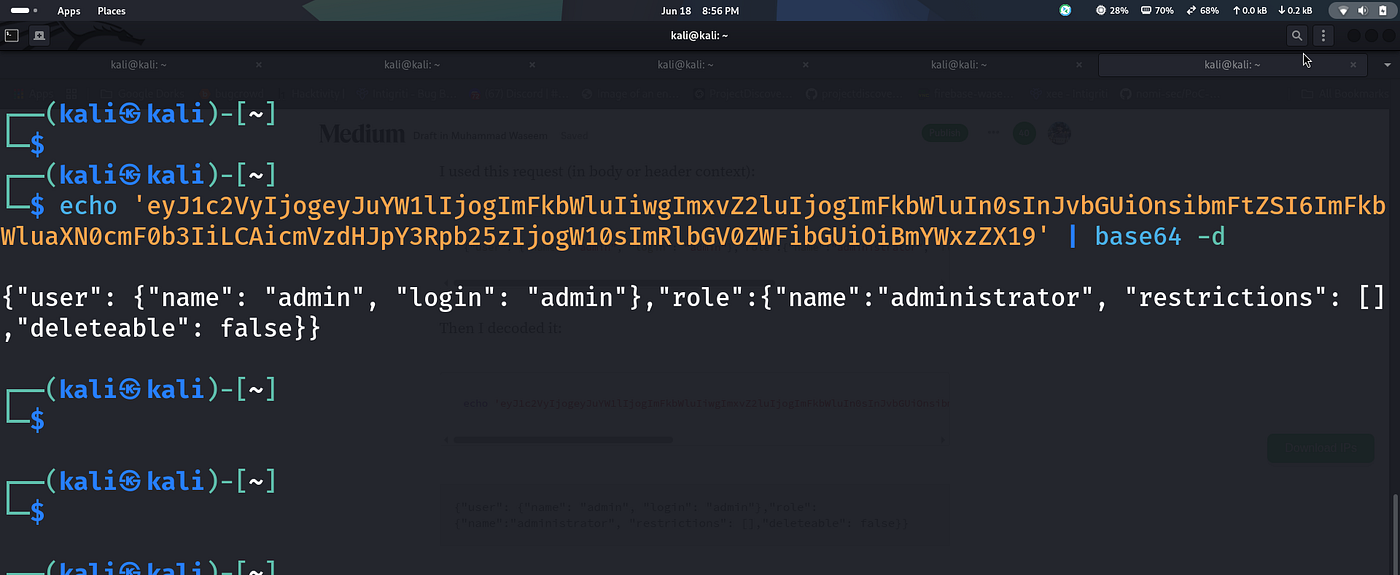 Send JSON for testing