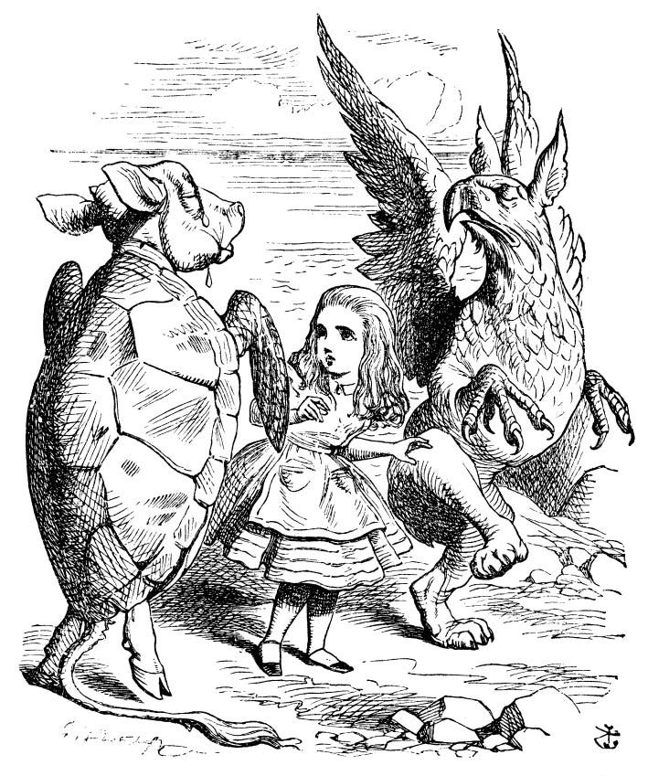 Buyenlarge 'Alice in Wonderland: Alice and The Pig-Baby' by John Tenniel Painting Print