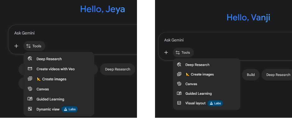 Gemini's New Mystery Features: “Dynamic View” vs. “Visual Layout