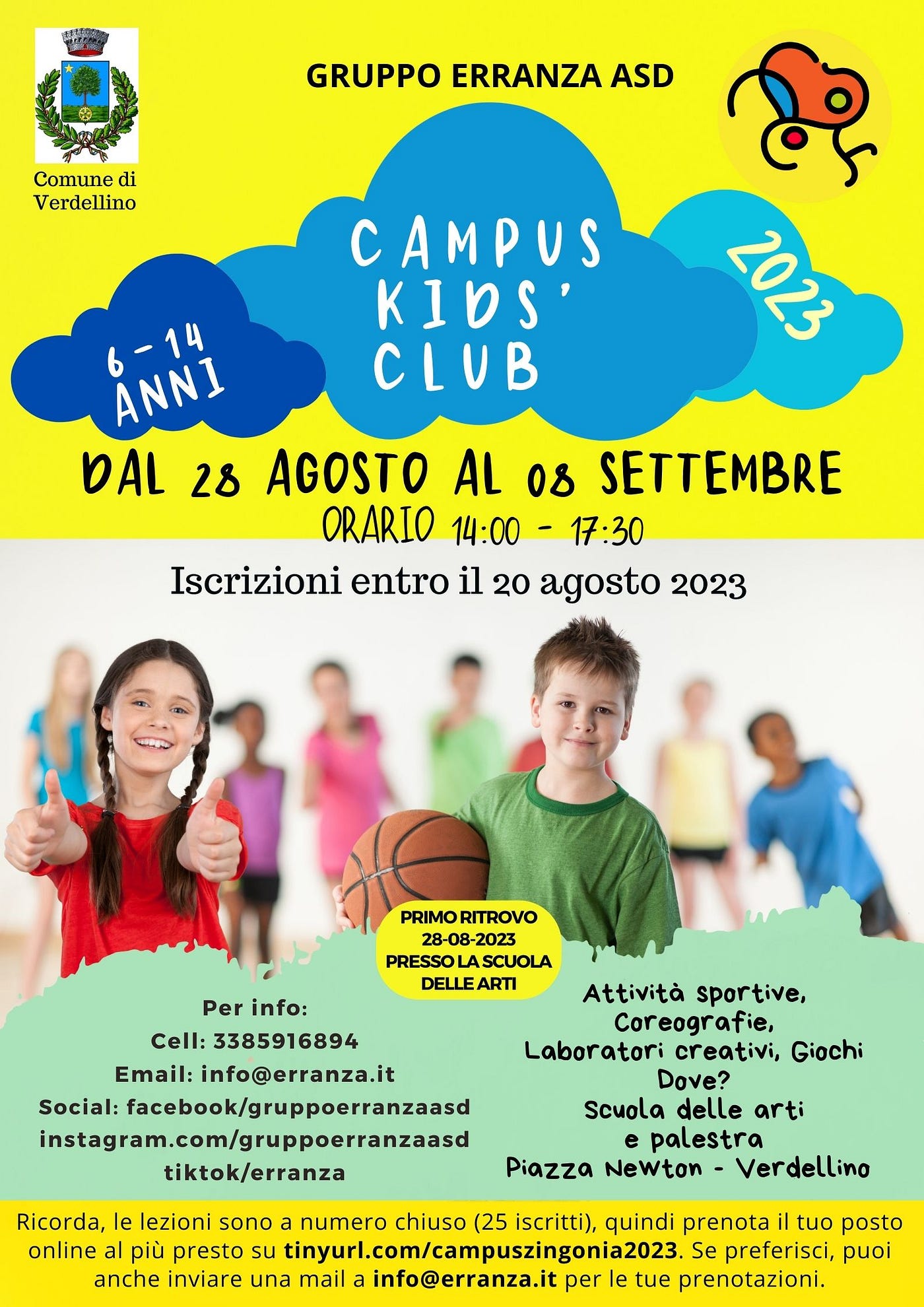 Campus Kids’ Club — Un’Esperienza Unica di Sport, Arte e Divertimento!
