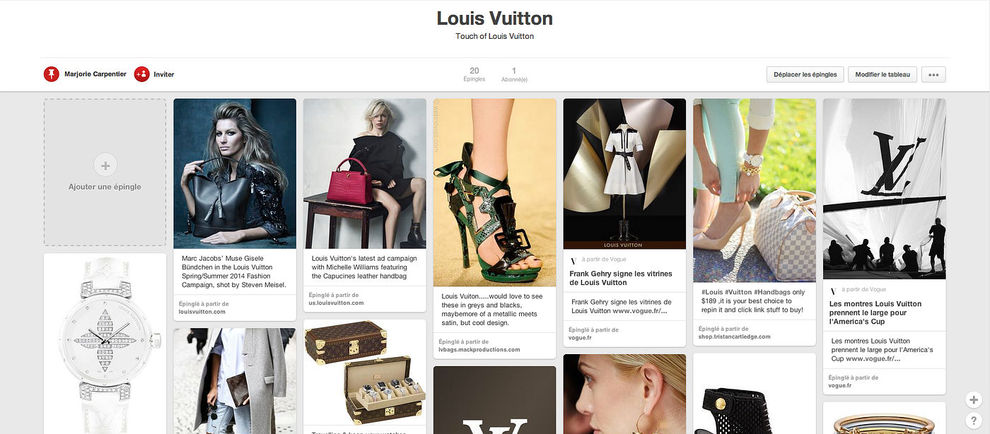 How does Louis Vuitton create content on social networks?