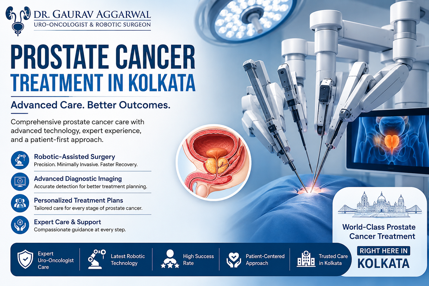 Prostate Cancer Treatment in Kolkata: Advanced Options, Robotic Surgery & Expert Care