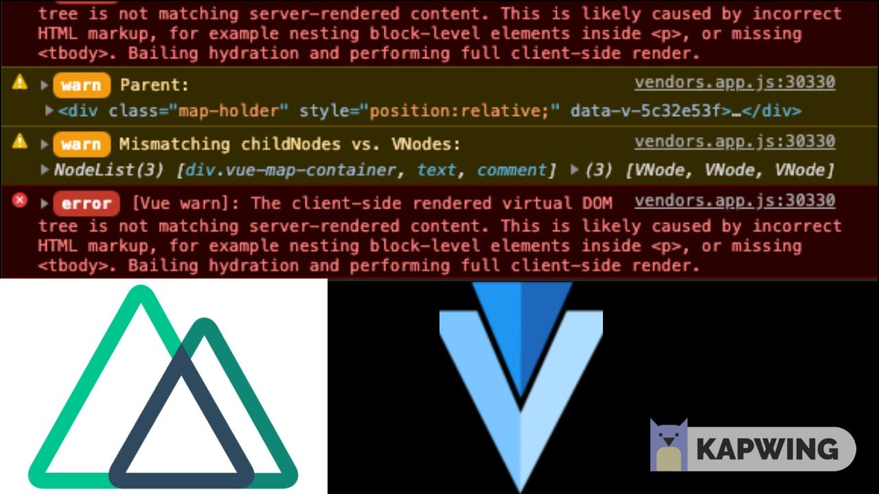 Fixing Nuxt client-side rendered virtual DOM error in vuetify | by  AbdulGafar Olamide Ajao | Medium