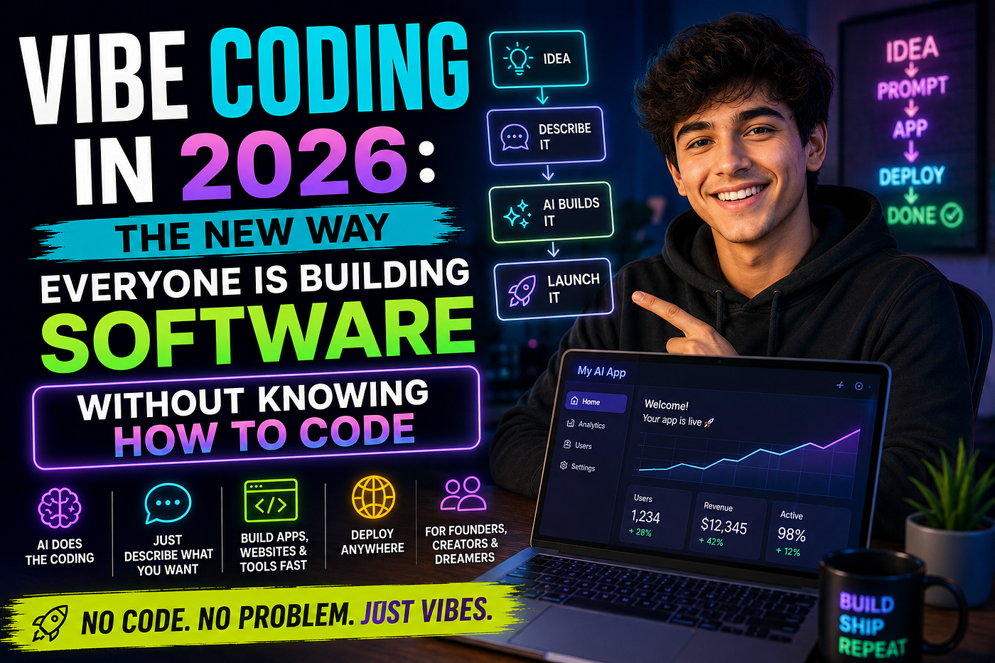 VIBE CODING IN 2026: THE NEW WAY EVERYONE IS BUILDING SOFTWARE WITHOUT KNOWING HOW TO CODE