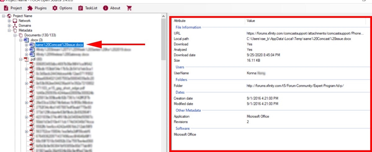 Using FOCA for OSINT Document Metadata Analysis | by wondersmith_rae |  Medium