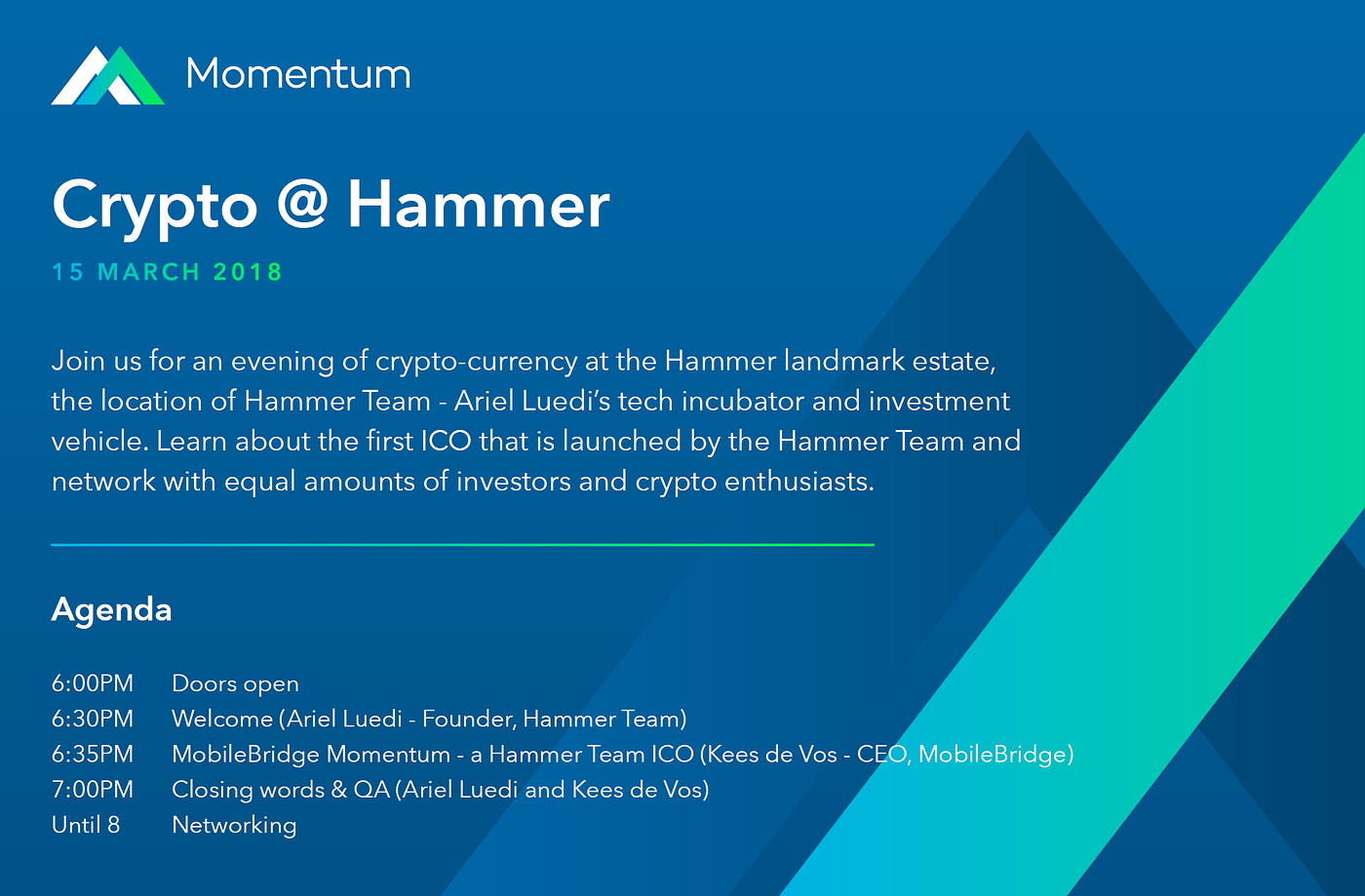 Join us at The Hammer for an evening of crypto! | by Kees de Vos | Medium