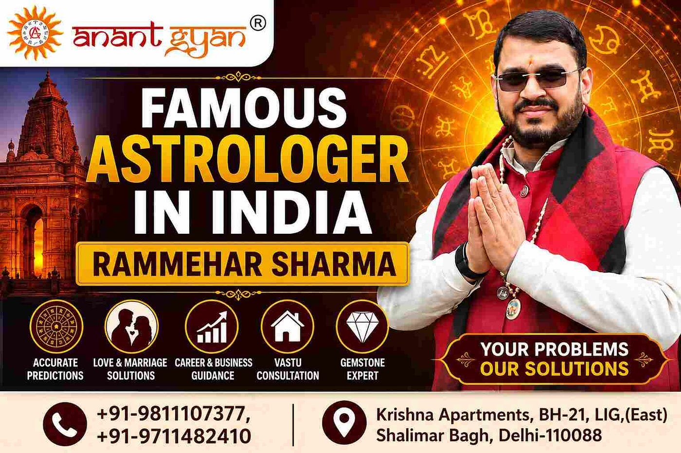 Why Jyotish Acharya Rammehar Sharma Is Recognized as a Famous Astrologer in Delhi