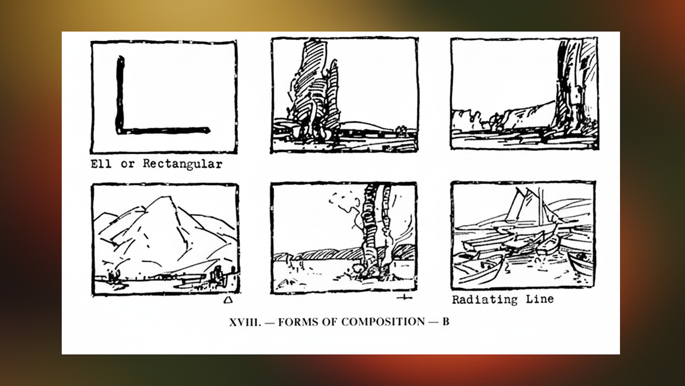 An example from Edgar Payne’s book “Composition in Outdoor Painting”