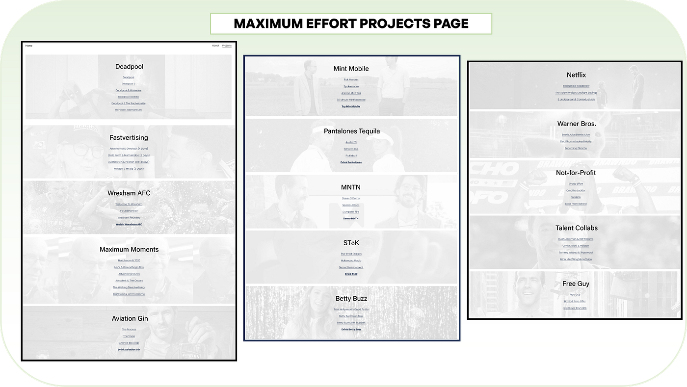 All of Maximum Effort’s advertising campaigns revolve around Reynolds and his business investments
