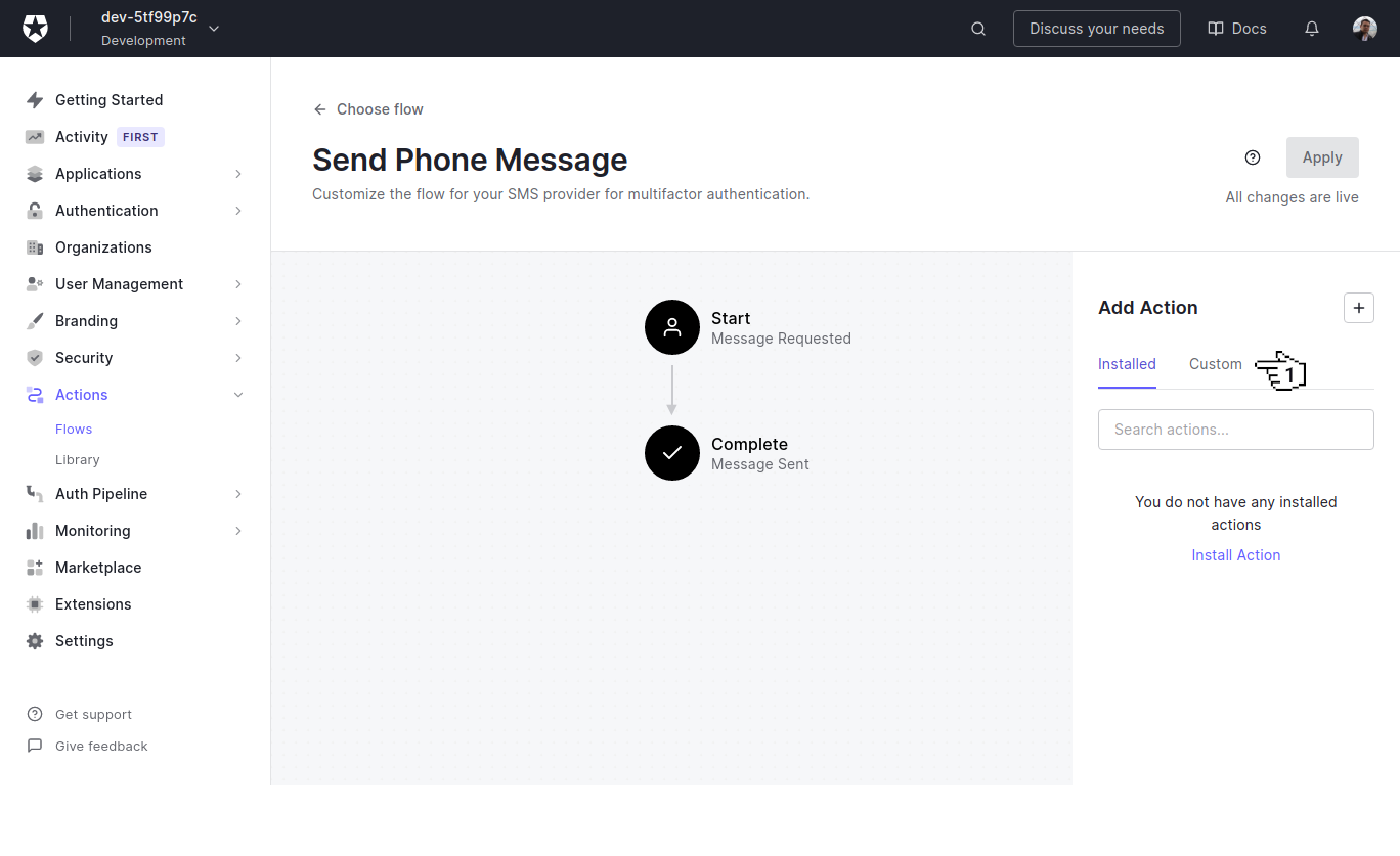 Validating the user phone by SMS on Auth0 using ZENVIA | by