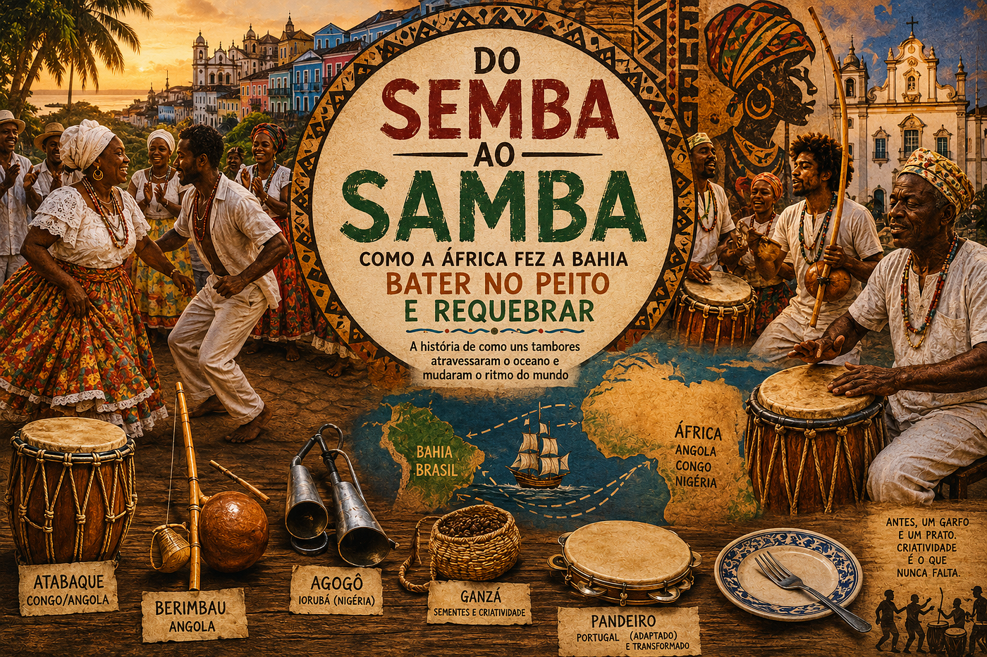DO SEMBA AO SAMBA: COMO A ÁFRICA FEZ A BAHIA BATER NO PEITO E REQUEBRAR