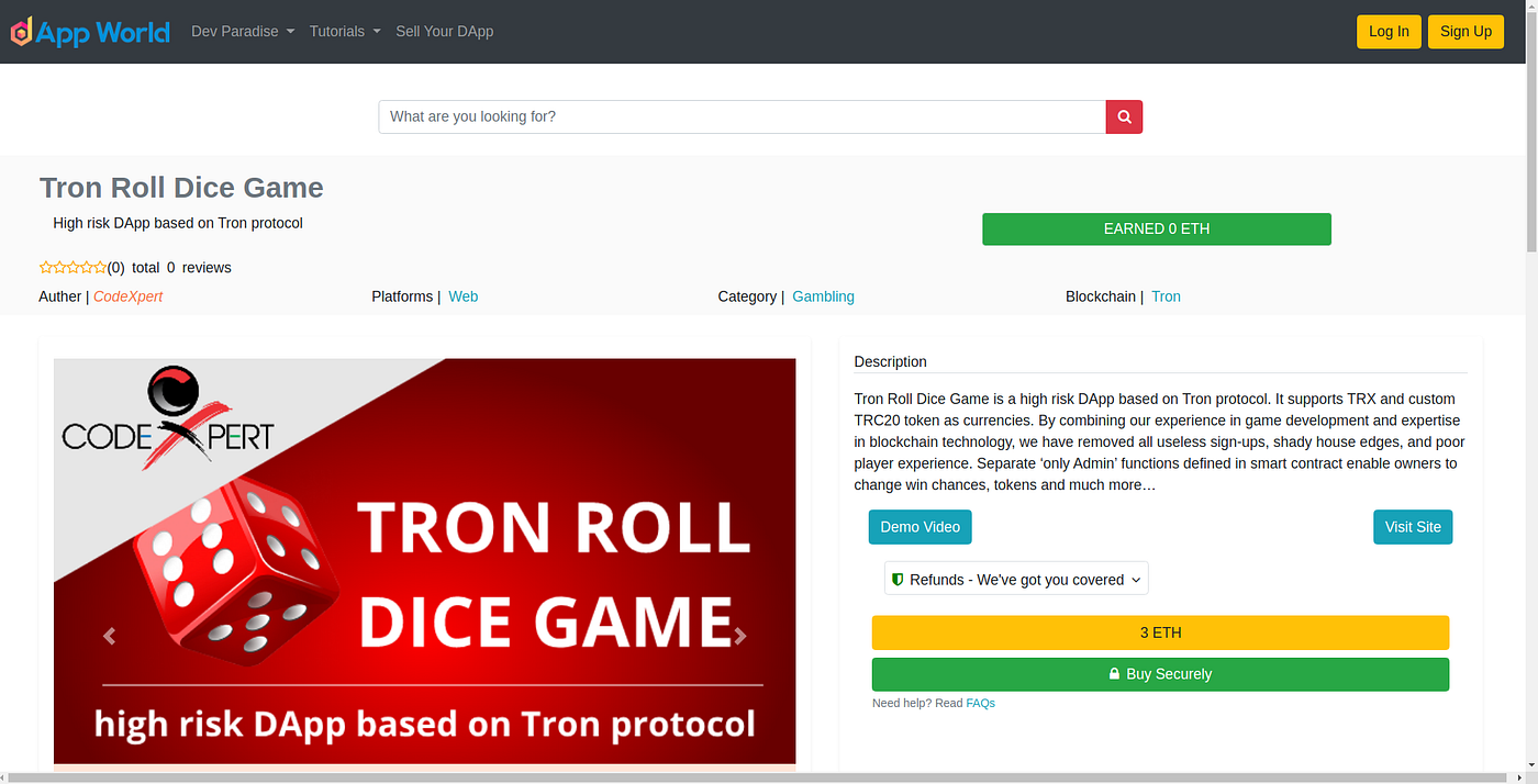 Tron Roll Dice Game. Tron Roll Dice Game is a high risk DApp… | by  Theblockmatrix | Medium